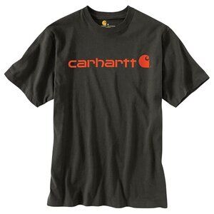 GUC Carhartt Men's Signature Logo Short-Sleeve Midweight T-Shirt Peat/Orange 3XL